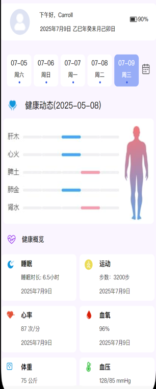 中医脏腑脉象小程序